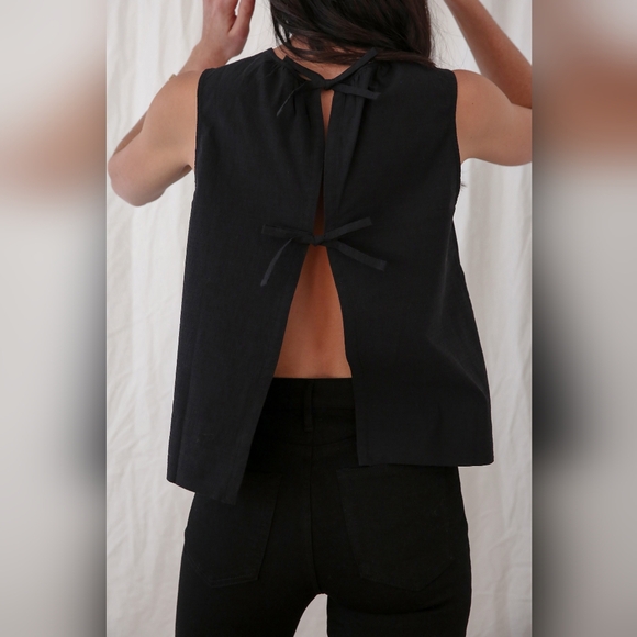 ISO Everlane Tie Back Sleeveless Top XS or Small - Picture 4 of 6